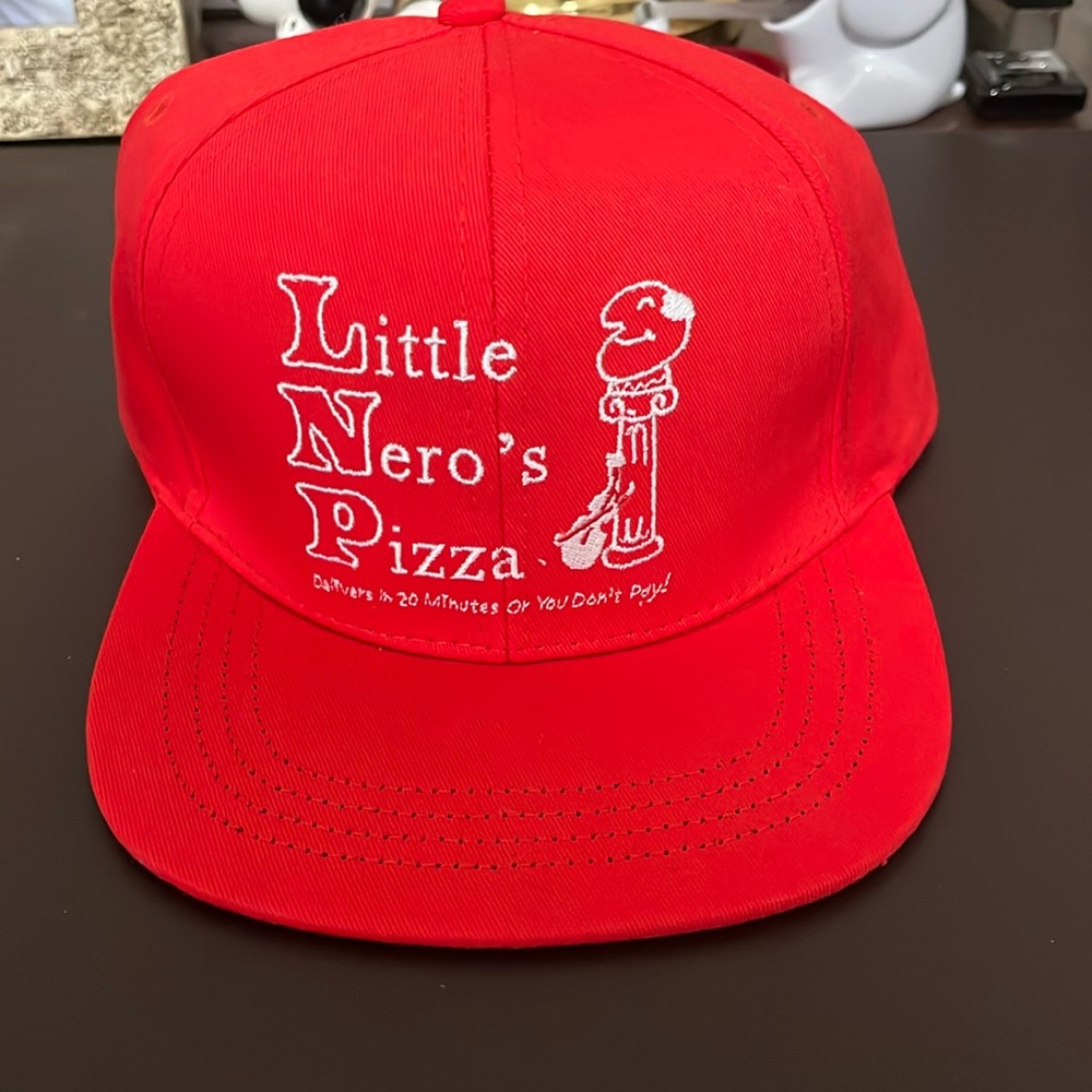 Home Alone Little Nero’s Pizza Red Baseball Snapback Cap